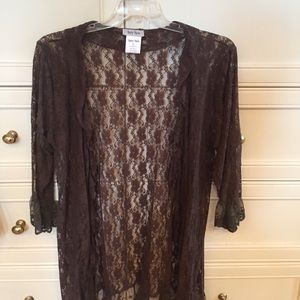 Brown lace cardigan